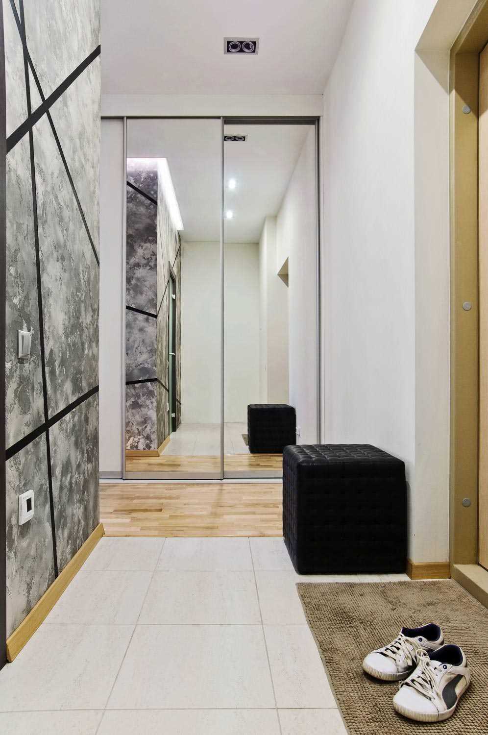 bright design option of a modern hallway