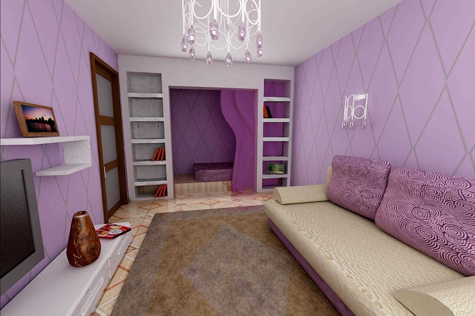 the idea of ​​a bright decor of a living room bedroom 20 sq.m.