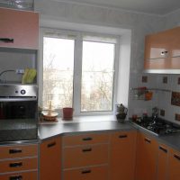 the idea of ​​a bright style kitchen 14 sq.m picture