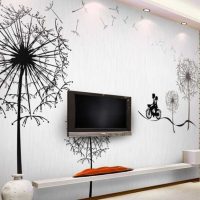 idea of ​​bright design of a house with wall painting