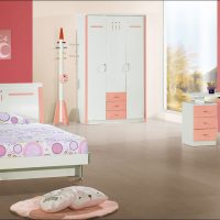l'idée d'un design inhabituel d'une chambre à coucher pour une fille dans une image de style moderne