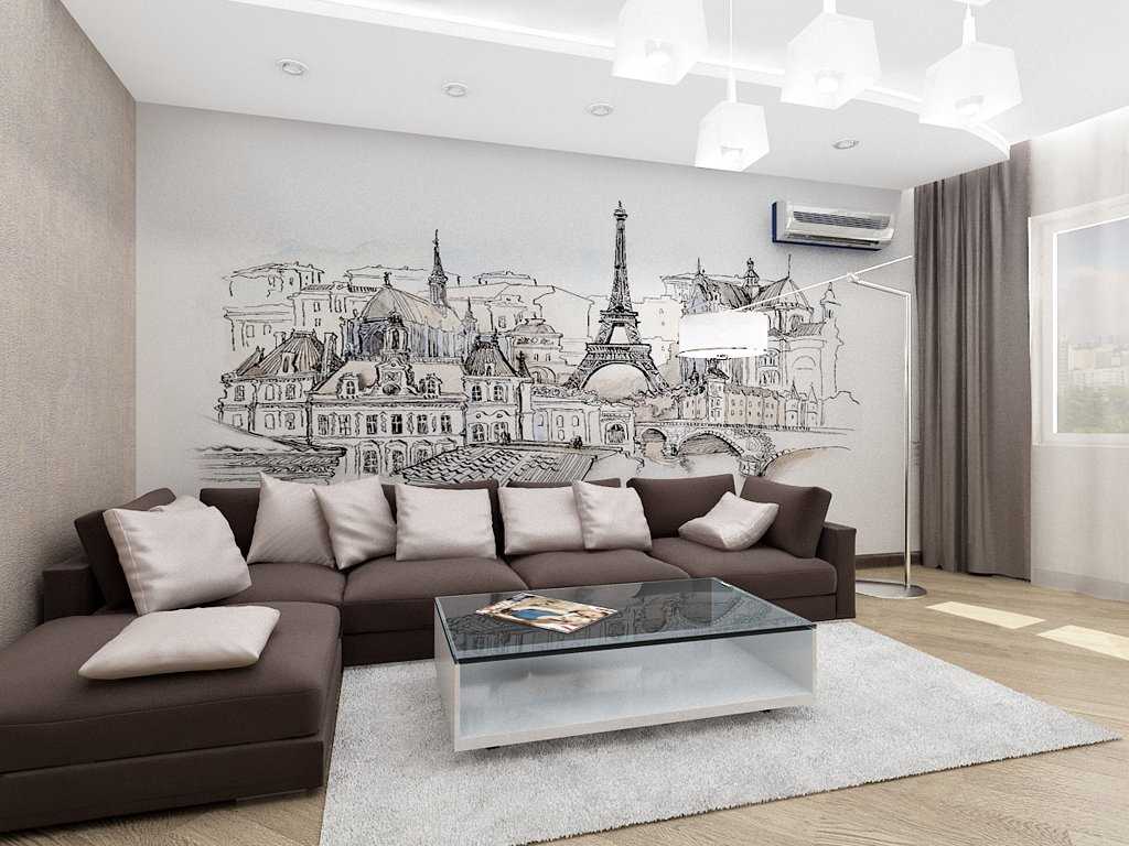 the idea of ​​a beautiful home interior with wall paintings