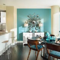 the idea of ​​using bright blue in home design picture
