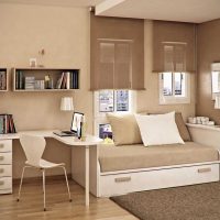 idea of ​​using unusual beige color in room design