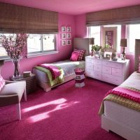 example of using pink in a beautiful apartment design photo