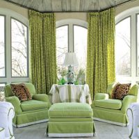 green use option in a bright photo room decor