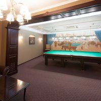 The idea of ​​a beautiful style billiard room photo