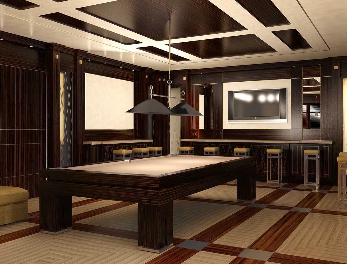 variant of the unusual style of a billiard room