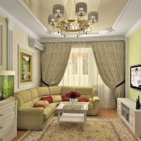 the idea of ​​a bright style bedroom 18 sq.m.picture