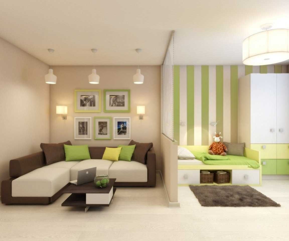 option pour un salon intérieur lumineux chambre à coucher 20 m²