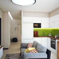 Option de design de cuisine lumineuse, image de 14 m²
