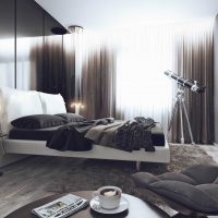the idea of ​​an unusual bedroom decor for a young man picture