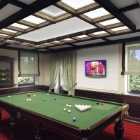 variant of the bright design of the billiard room picture