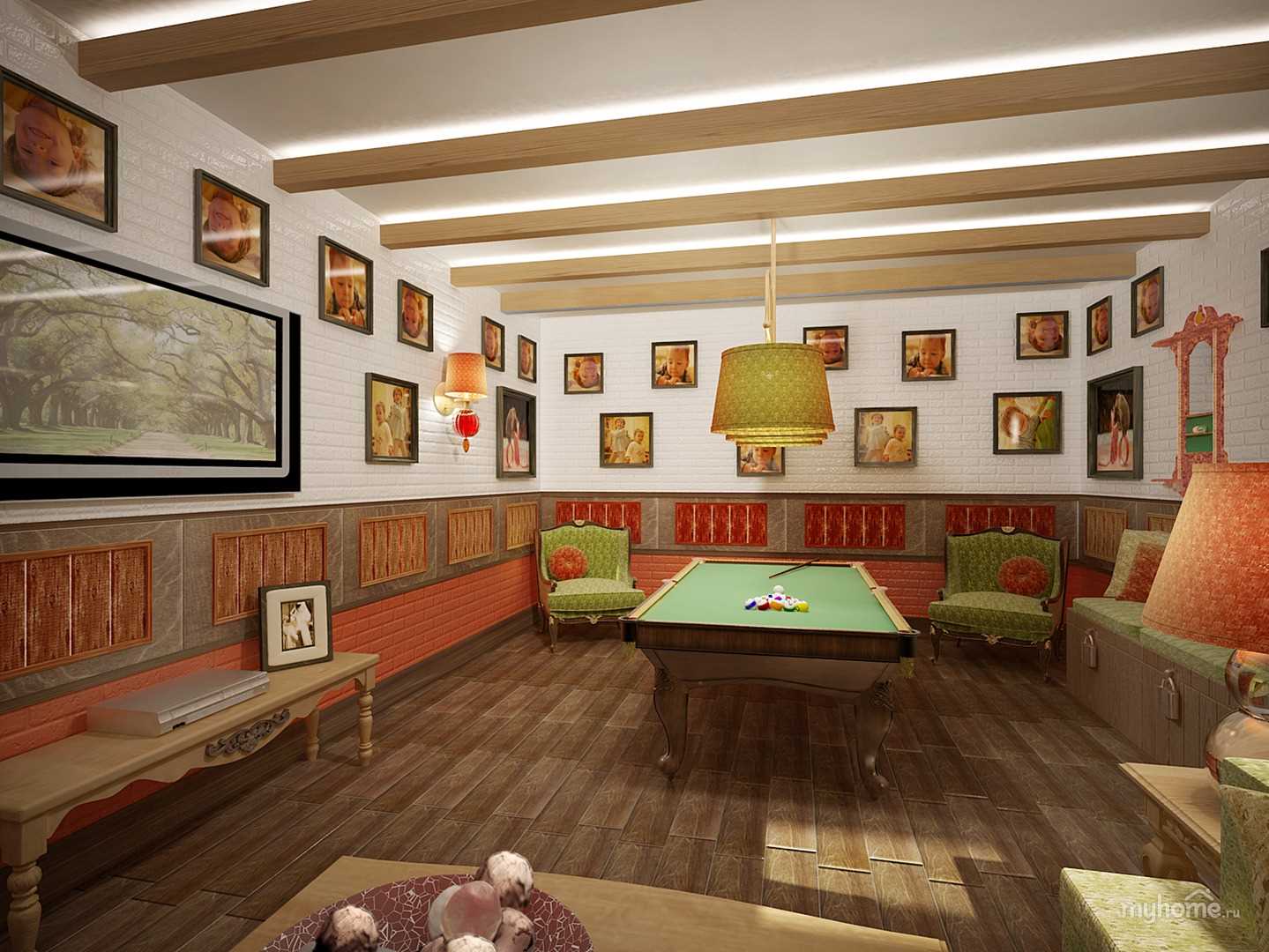 variant of a beautiful style of a billiard room