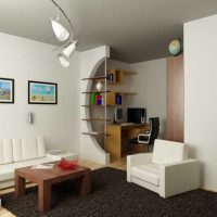 the idea of ​​a beautiful interior two-room apartment in Khrushchev photo