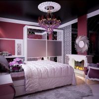 idea of ​​a beautiful bedroom decor for a girl in a modern photo style