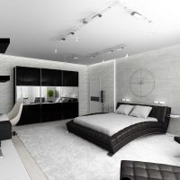 option of a light design of a bedroom for a young man picture