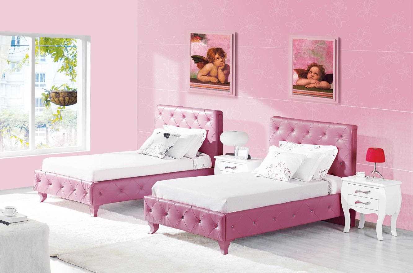 an example of an unusual nursery decor for two girls