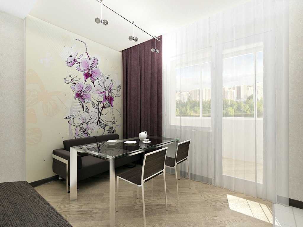 the idea of ​​a beautiful design of a wall-painted apartment