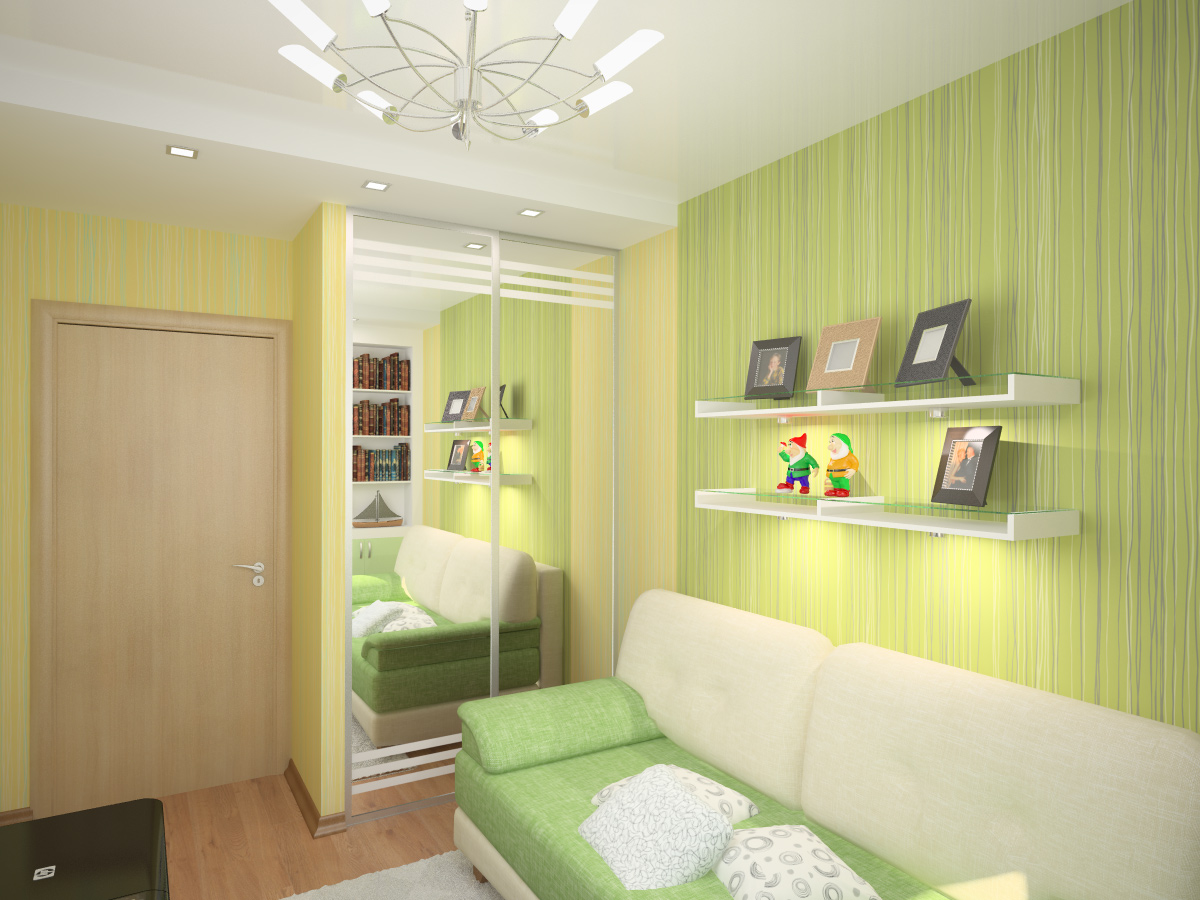 idea of ​​a bright decor of a small room