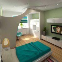 idea of ​​a beautiful style of a small dorm room photo