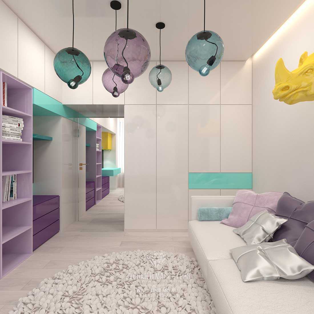 versione di un bellissimo design moderno di una camera per bambini