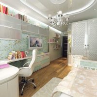 the idea of ​​a beautiful design of a room for a girl 12 sq.m photo