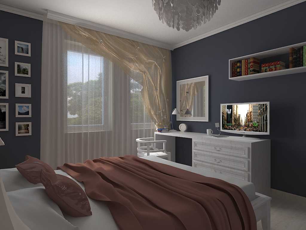 idea of ​​a bright bedroom decor for a young man