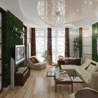 variante di un interno luminoso di un soggiorno in una foto di una casa privata