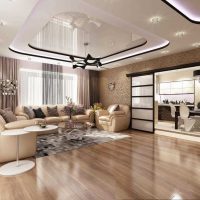 the idea of ​​a beautiful design of the hall in a private house photo