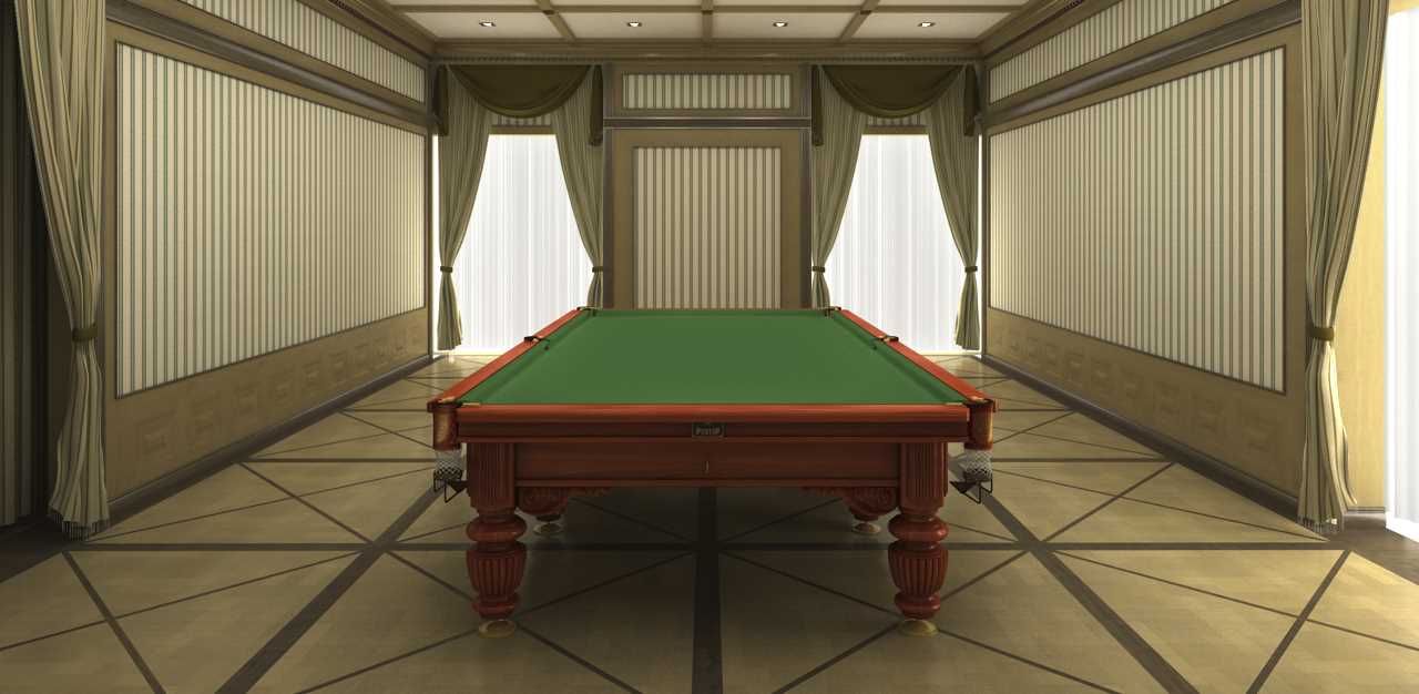 idea of ​​an unusual design of a billiard room