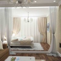 version of the beautiful design of the living room bedroom photo