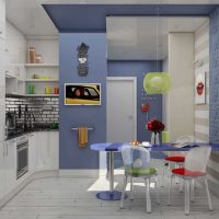 variant of a bright kitchen interior 8 sq.m photo