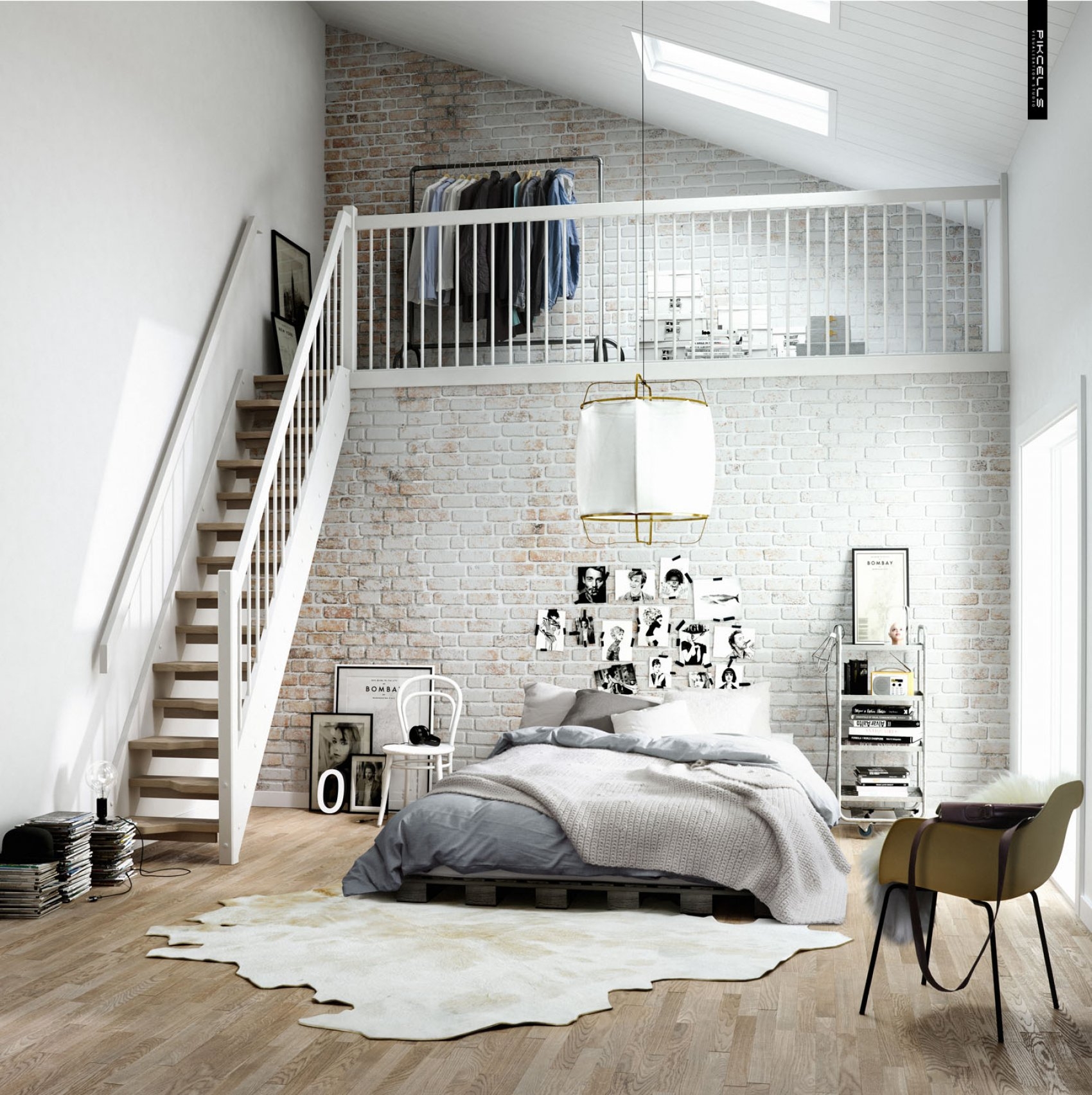 the idea of ​​a bright room design in a Scandinavian style