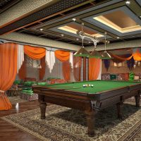 variant of an unusual style of a billiard room picture