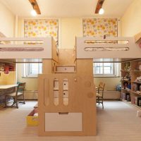 l'idea di un bellissimo design di una cameretta per due bambini