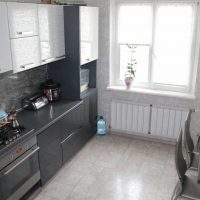 Un esempio di una foto insolita di 14 mq di interni in cucina