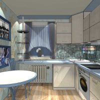 the idea of ​​a bright kitchen design 9 sq.m picture