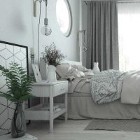 version of the unusual design of the apartment in the Scandinavian style photo
