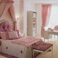 version of the unusual interior of a bedroom for a girl in a modern style