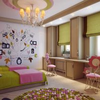 version of a bright style children's room for two children photo