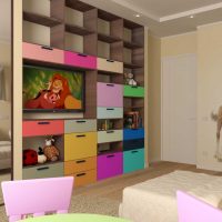 version du beau style d'une chambre d'enfant pour fille 12 m² image