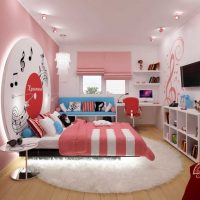 version of the unusual modern interior of a children's room photo