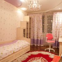the idea of ​​an unusual interior of a child’s room for a girl 12 sq. m picture