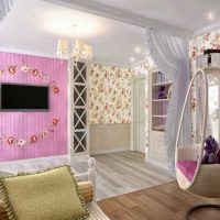the idea of ​​a beautiful bedroom decor for a girl in a modern style picture