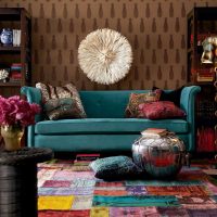 version of the beautiful style of the living room in the style of patchwork picture