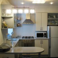 small kitchen design with a breakfast bar