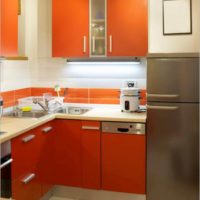 bright design of small-sized kitchen