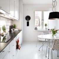 white tones small-sized kitchen design