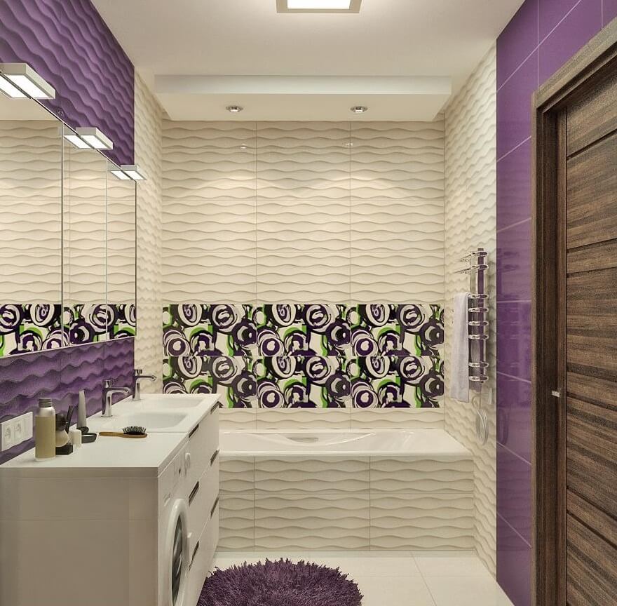 design of a combined bathroom with toilet